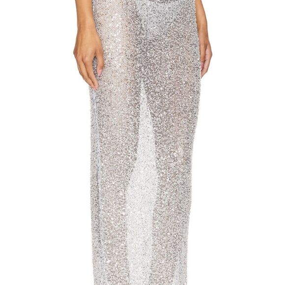 NBD shanti top & skirt silver SET REVOLVE - Picture 2 of 11